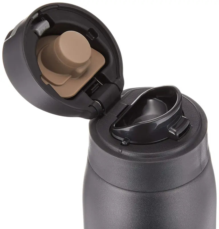 Tiger Water Bottle 600Ml Sahara Mug Stainless One Touch Lightweight Matte Black Mcx - A601Km