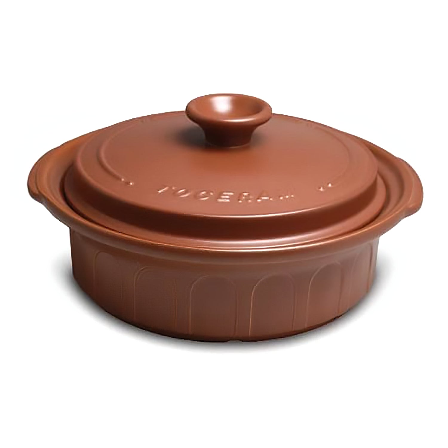 Toceram Heat - Resistant Ceramic Shallow Casserole Pot Charcoal brown