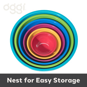 Today Oggi 6 - Piece Melamine Mixing Bowl Set Assorted Color From Japan