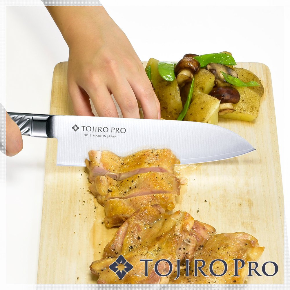 Tojiro Pro Dp F - 895 Santoku Knife 170Mm Japan Cobalt Alloy Steel Meat/Fish/Veg Tornado Pattern Easy Grip