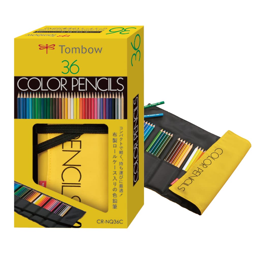 Tombow Japan Colored Pencils 36 Colors Roll Case With Mini Sharpener Mj - Crnq36Cqaaz