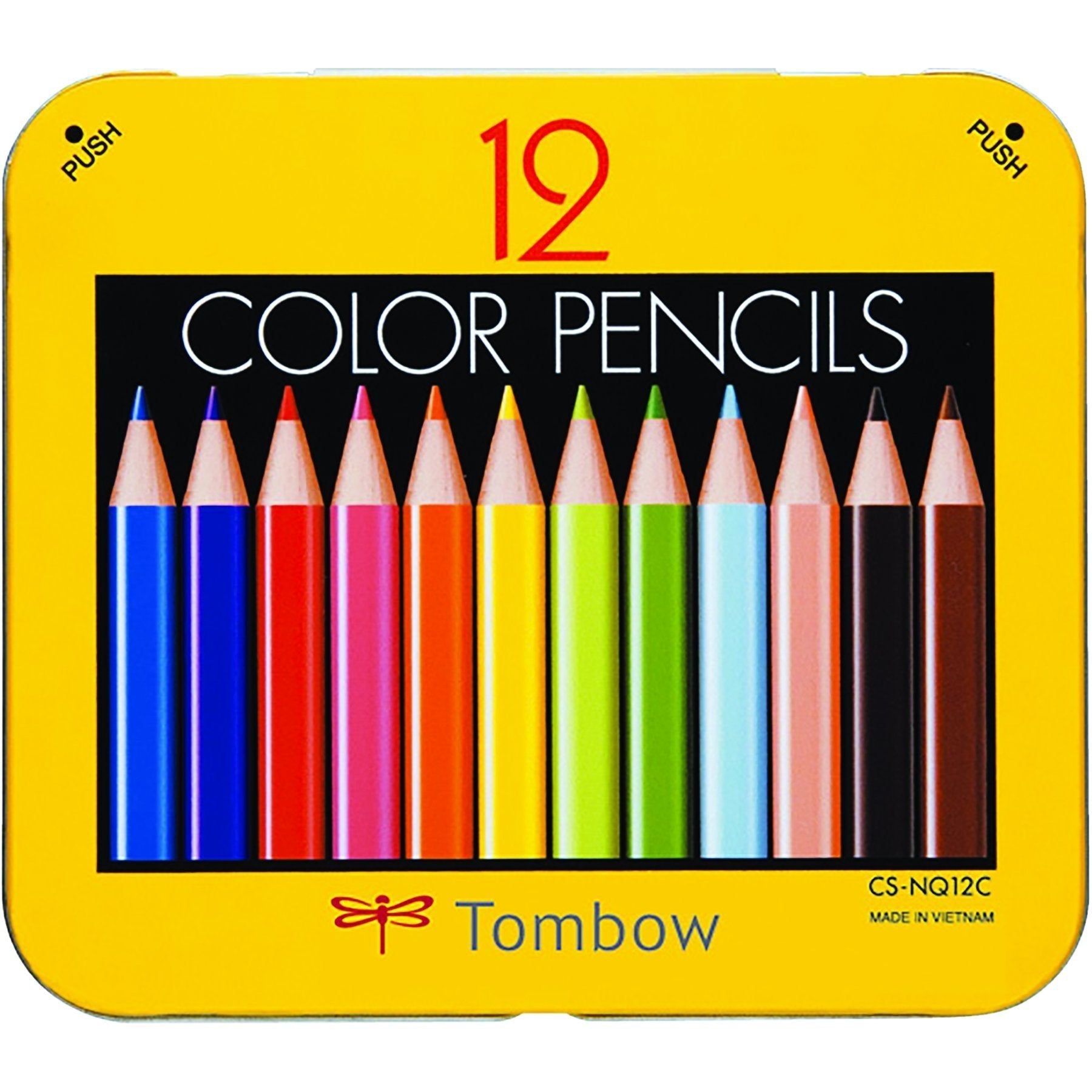 Tombow Japan Mini Colored Pencils 12 Colors W/ Sharpener Bca - 151