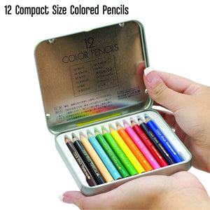 Tombow Japan Mini Colored Pencils 12 Colors W/ Sharpener Bca - 151