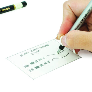 Tombow Japan Pencil Holder Eraser Monozero Round Silver Eh - Kur04