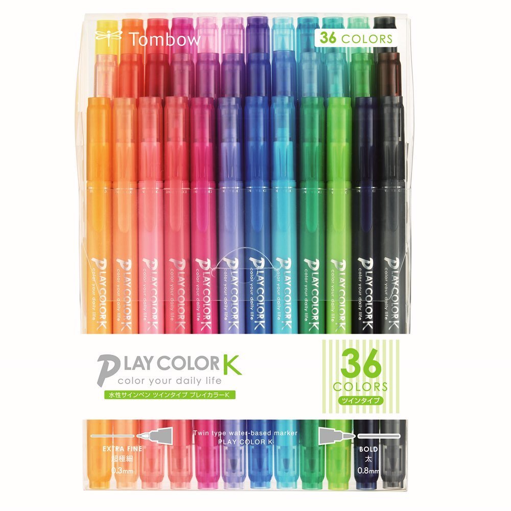 Tombow Japan Water - Based Felt - Tip Pen Play Color K 36 Colors Gcf - 013