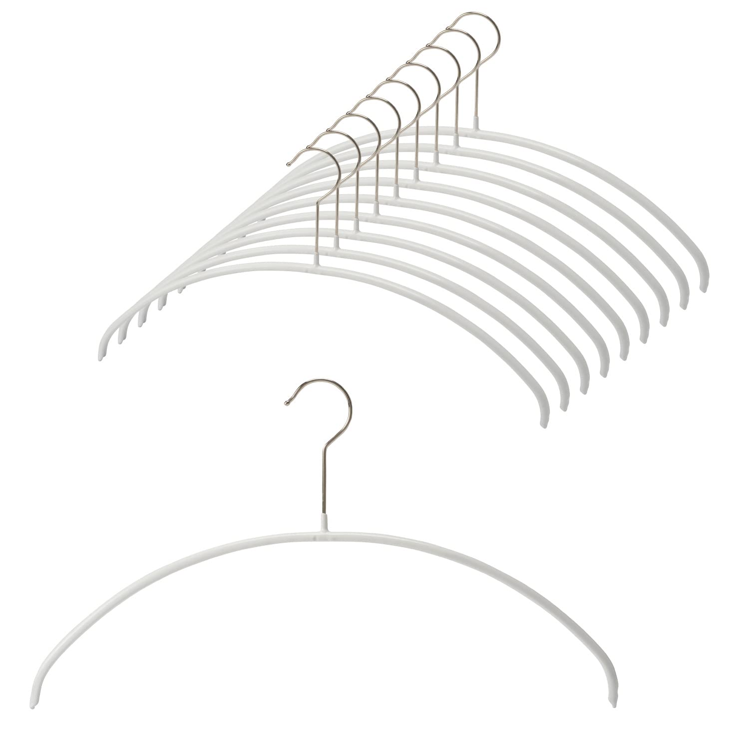 Tomorrow Mawa German Non - Slip Hangers 10 - Piece White Japan