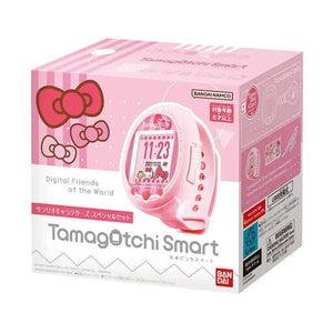 Sanrio Tamasmart Tamagotchi Exclusive Set with charging cable, bilingual interface, offering engaging entertainment for global audiences