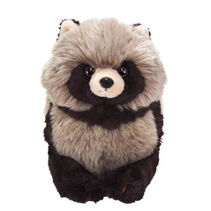SUNLEMON Plush Doll Knee Tanuki M, knee-sized, soft polyester material, ideal for display and cuddling