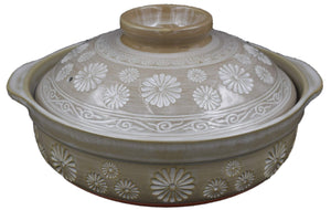 Uchiyama Pottery Water - Repellent Ceramic Coated Earthen Pot No. 9 Japan Banko Ware 3 - 5 People Mishima