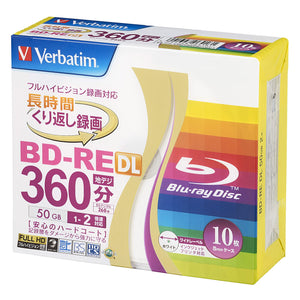 Verbatim Japan Bd - Re Dl 50Gb 10 Sheets White Printable Single Sided 2 Layers 1 - 2 Speed Blu - Ray Disc Vbe260Np10V1