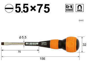 Vessel Ball Grip Driver 5.5X75 220 Made In Japan