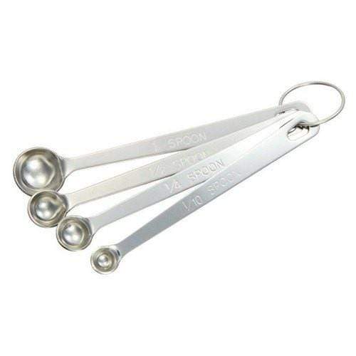 Wadasuke Seisakusho Japan 4 - Piece Extra Thick Stainless Steel Measuring Spoon Set