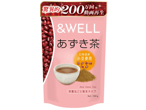 &WELL Azuki Tea, Hokkaido, Whole Nutrition Powder, 100 Cups, 100g