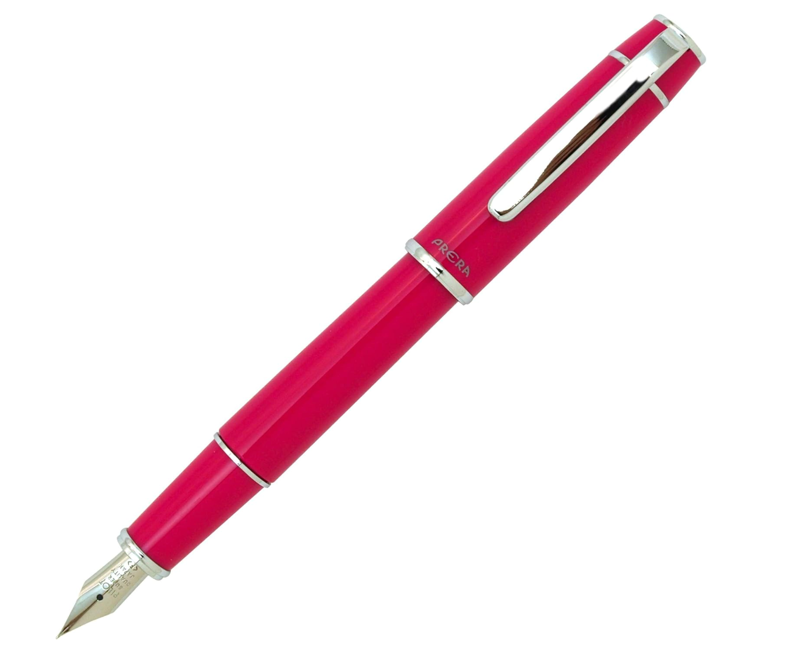 Pilot Prera Fine-Nib Vivid Pink Fountain Pen, compact and vibrant