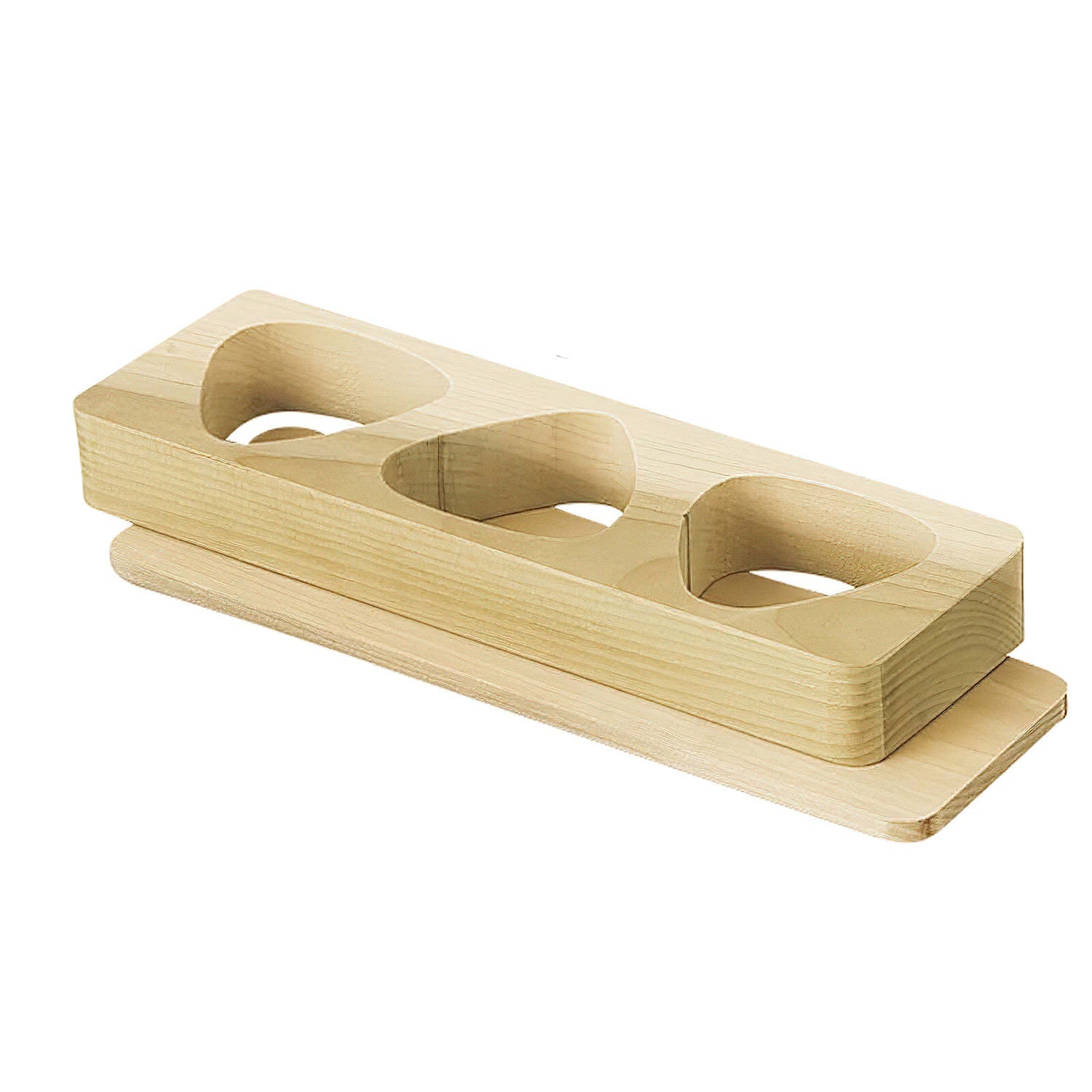 Yamacoh 3 - Hole Wooden Onigiri Mold From Japan