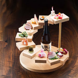 Yamacoh Wooden 12 - Tier 3 - Dimensional Sushi Serveware