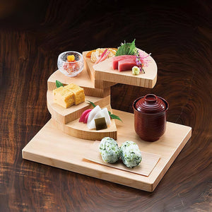 Yamacoh Wooden 5 - Tier 3 - Dimensional Sushi Serveware