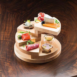 Yamacoh Wooden 6 - Tier 3 - Dimensional Sushi Serveware