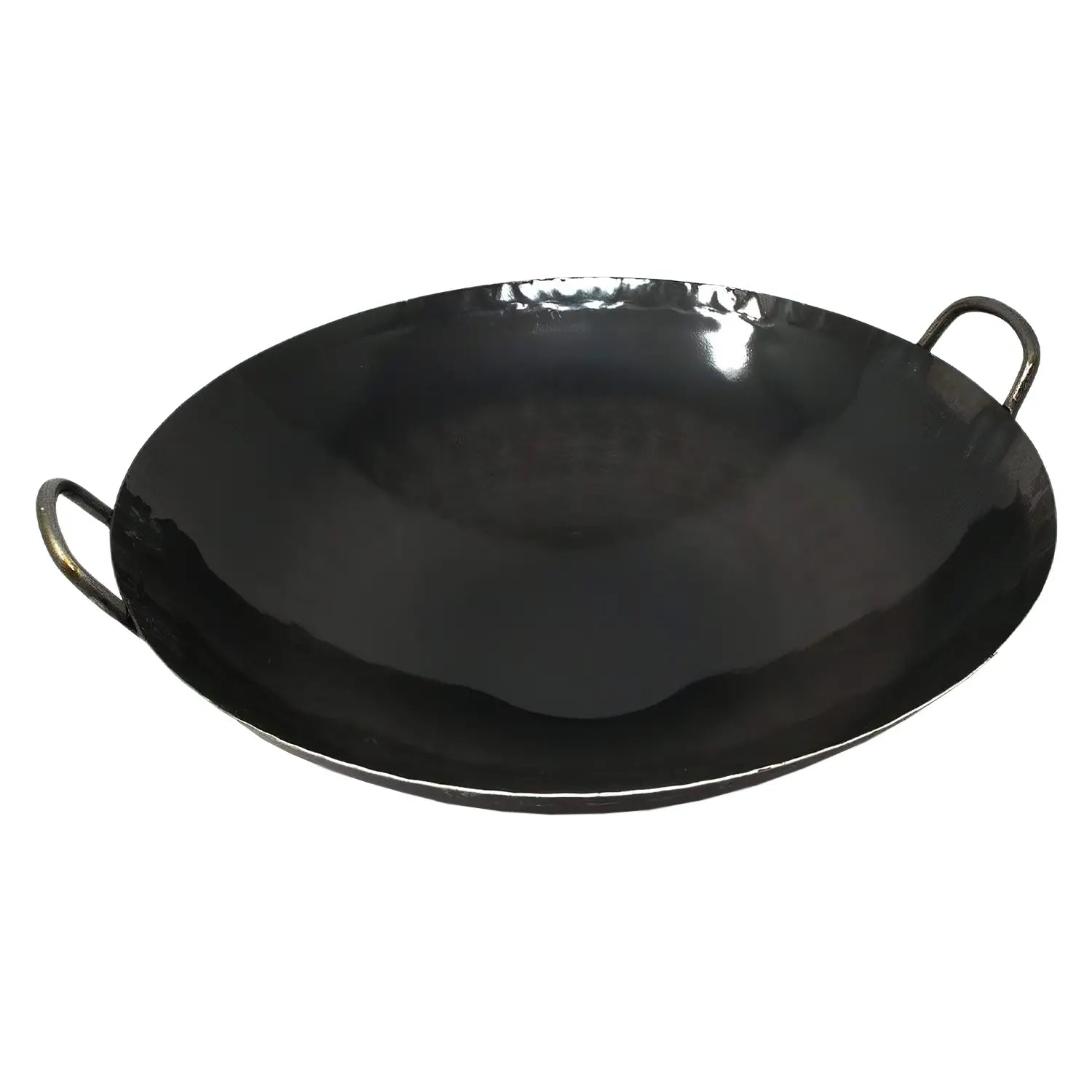 Yamada 45Cm Double - Handle Hammered Iron Welded Wok From Japan (1.2Mm Thickness)