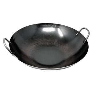 Yamada Hammered Iron Double - Handle Wok (1.2Mm Thickness) 27cm