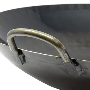 Yamada Japan 42Cm Double - Handle Hammered Iron Welded Wok 1.2Mm Thickness