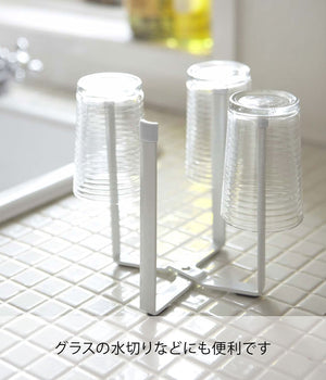 Yamazaki 6787 White Eco Bag Holder - Japan Industrial Plastic Storage