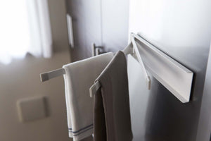 Yamazaki Industrial 2406 Magnet Dish Hanger White 24X1X6Cm Plate Dish Rack Kitchen Storage Japan