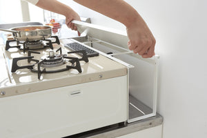 Yamazaki Industrial 3487 Stove Back Gap Rack White 58X11X19.5Cm Japan