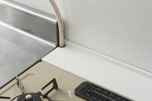 Yamazaki Industrial 3487 Stove Back Gap Rack White 58X11X19.5Cm Japan