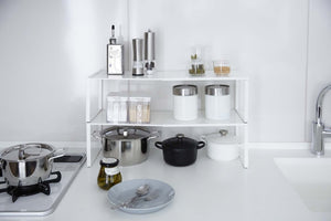 Yamazaki Industrial 3829 Telescopic Storage Shelf White Japan