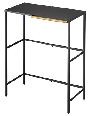 Yamazaki Industrial 5327 Telescopic Trash Can Top Rack Black W42.5 - 76Xd42.5Xh90Cm Tower Kitchen Rack With Hooks Japan