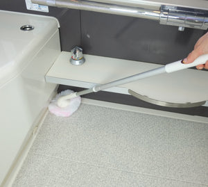 Yamazaki Sangyo Japan 175017 Telescopic Bath Cleaning Brush Long Unit Antibacterial Pink Bonkun