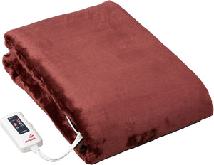 Yamazen Electric Blanket Hocaron 188X130Cm Japan Washable Dust Mites Heat Fabric Stepless Temp Control Red Ymk - Hr41F