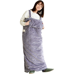 Yamazen Yapp - 40Ac Electric Blanket Wearable Kotatsu Men'S & Women'S Washable Walnut Tick Extermination Room Temp Sensor Timer Auto Off Throw Blanket Japan