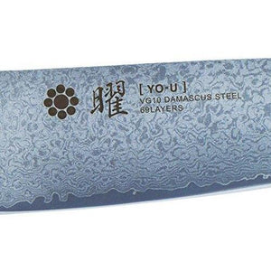 Yaxell YO-U VG10 Damascus Steel Santoku Knife 69 Layers 165mm - YOYO JAPAN