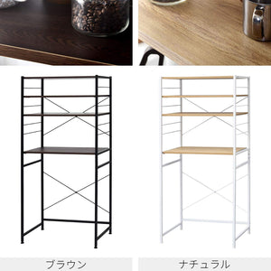 Yem World Kitchen Rack Trash Top Rack Microwave Stand Refrigerator Rack Japan 80Cm Brown 00 - 322