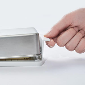 Yoshikawa EAトCO Stylish Stainless Butter Dish AS0043 - YOYO JAPAN