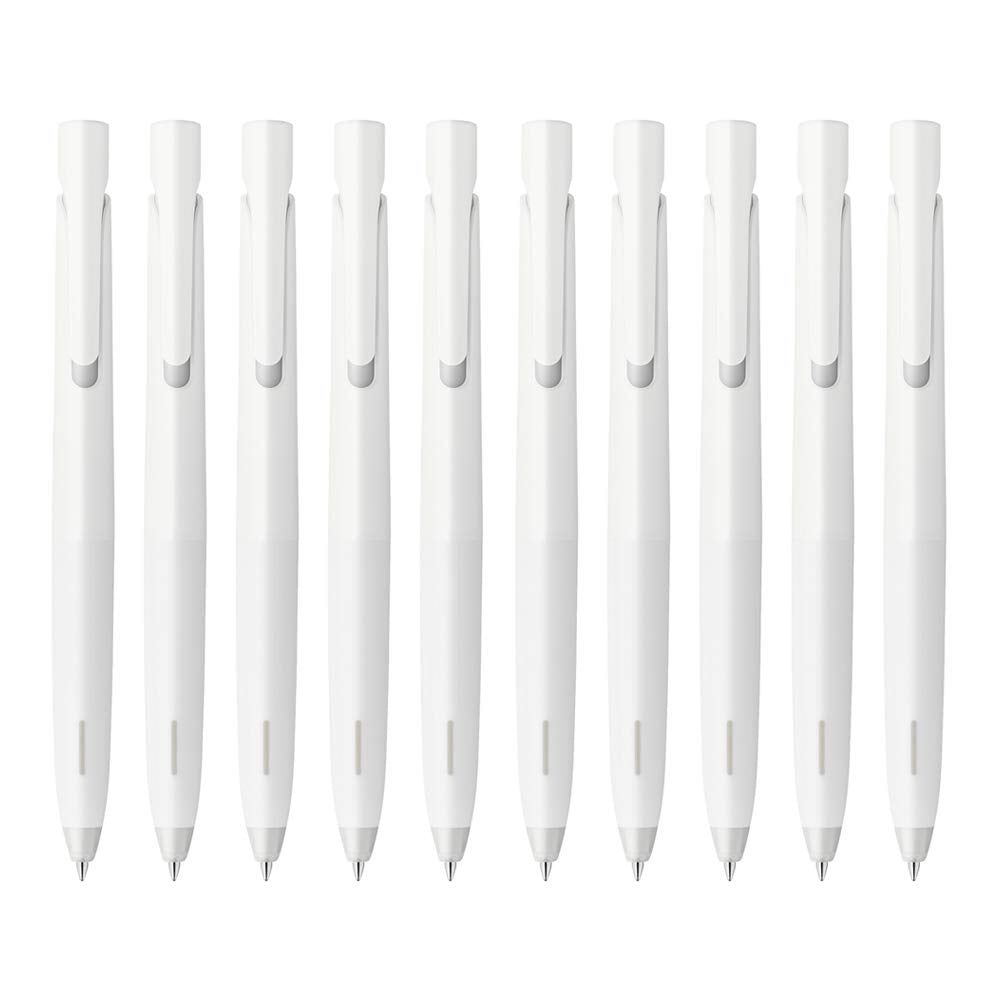 Zebra Japan Oil - Based Ballpoint Pen White Axis Black Ink 0.5Mm 10 Pack B - Bas88 - W