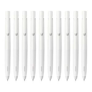 Zebra Japan Oil - Based Ballpoint Pen White Axis Black Ink 0.5Mm 10 Pack B - Bas88 - W