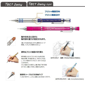 Zebra Tect Two Way Mechanical Pencil 0.5mm Black Ma41 - Bk