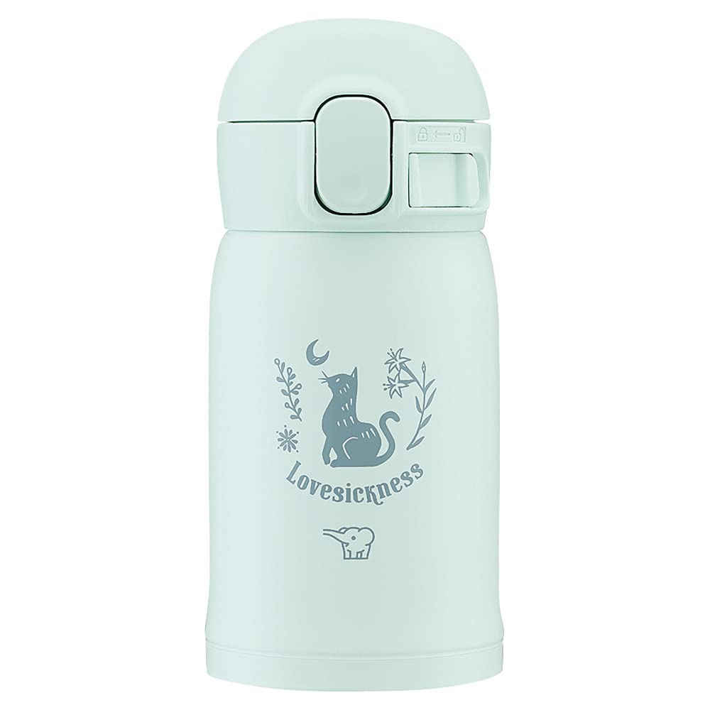 Zojirushi 0.24L Watery Green One - Touch Stainless Steel Water Bottle Seamless Mug