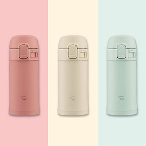 Zojirushi 0.2L Terracotta Water Bottle Easy One - Touch Stainless Steel Mug