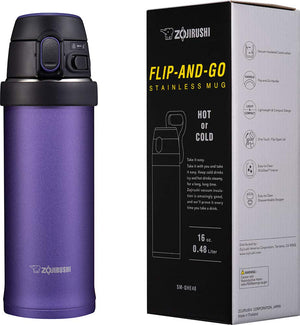 Zojirushi 16Oz Flip and Go Stainless Steel Mug in Dusk Purple