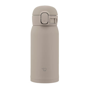 Zojirushi 360ml Stainless Steel Water Bottle One - Touch Gray Mug with Integrated Gasket SM - WS36 - HM