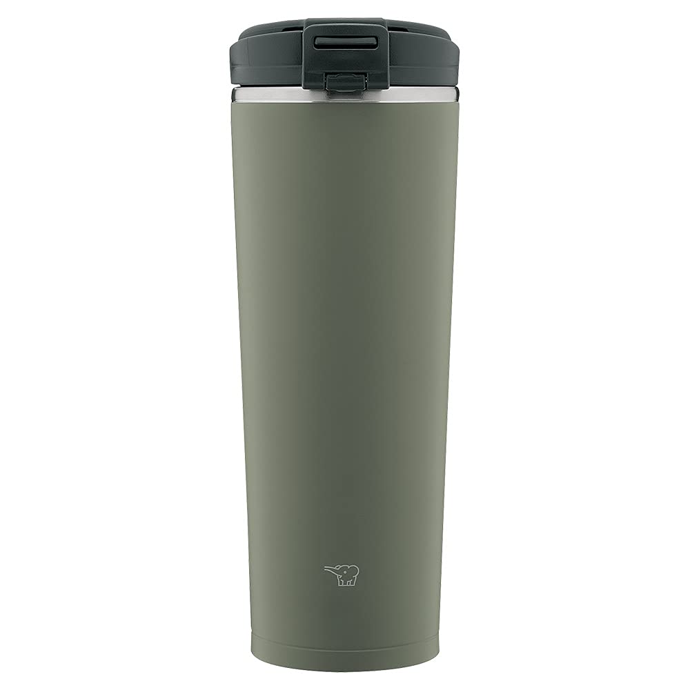 Zojirushi 400ml Carry Tumbler - Portable Water Bottle with Integrated Lid Easy Clean in Forest Gray