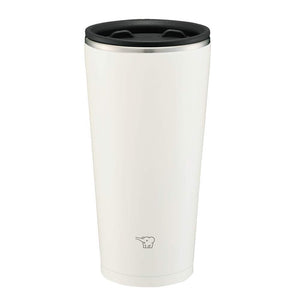 Zojirushi 450ml Stainless Steel Tumbler SX - FA45 - WM Rotating Lid Keeps Drinks Hot/Cold Pale White