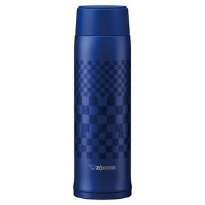 Zojirushi 480ml Ichimatsu Blue Screw Mug Bottle - Sm - Nae48Sa - Az