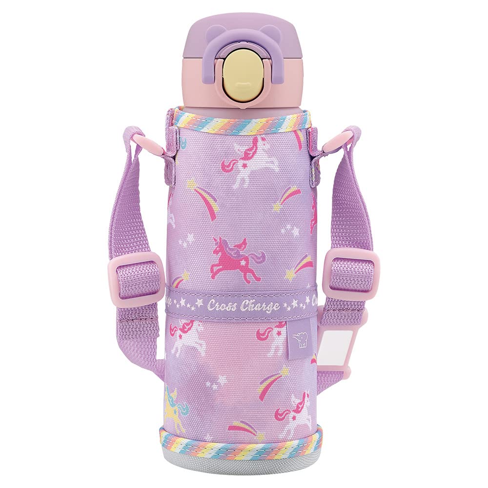 Zojirushi 480Ml Kids Stainless Steel Water Bottle Unicorn Purple One - Touch Easy Clean