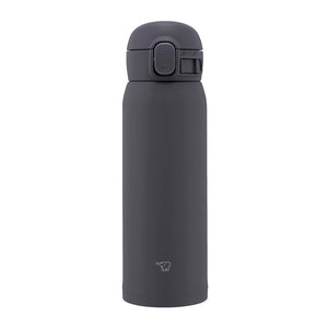 Zojirushi 480ml One - Touch Stainless Steel Water Bottle Soft Black Easy - to - Clean