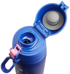 Zojirushi 820ml Blue Stainless Steel Water Bottle with 2 - Way Cup and Drinking Pouch